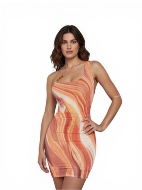 💲 NWT Earth Tones One-Shoulder Bodycon Dress